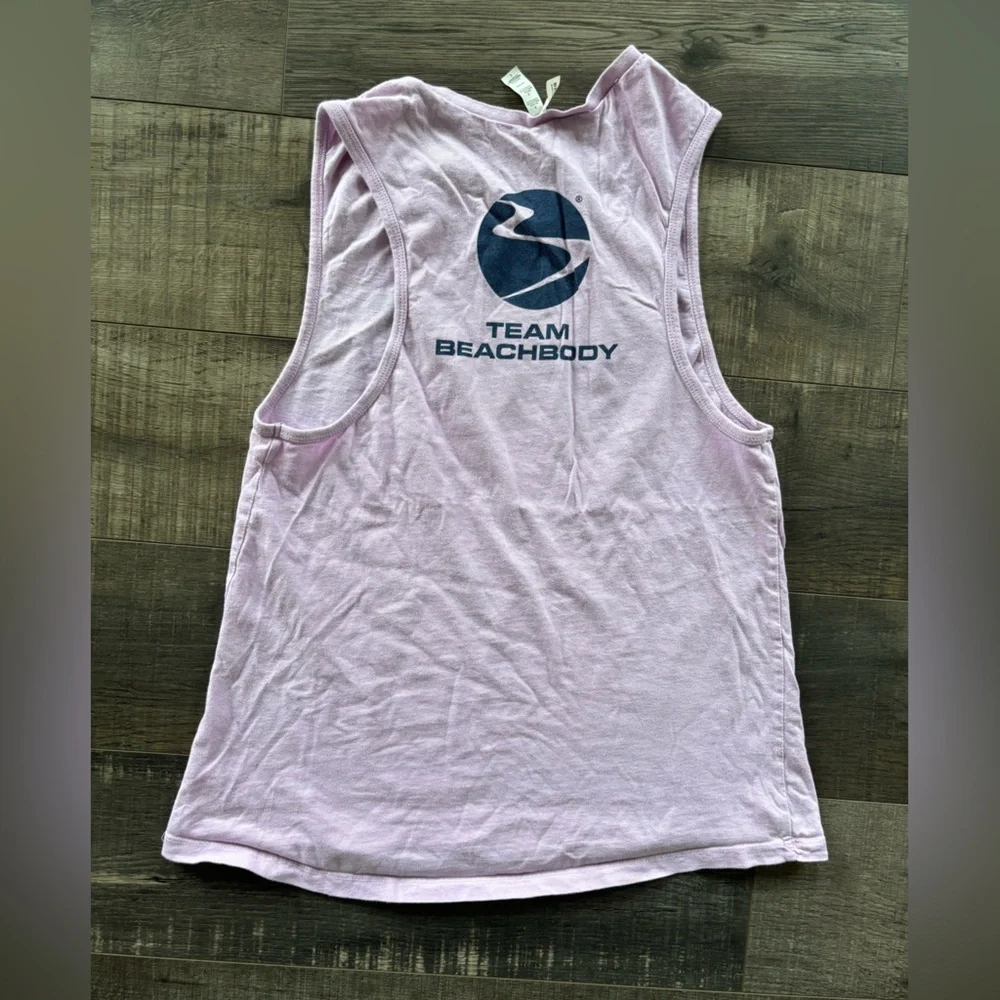 Beachbody Black Muscle Tee with Green Accent MBF - Picture 2 of 3